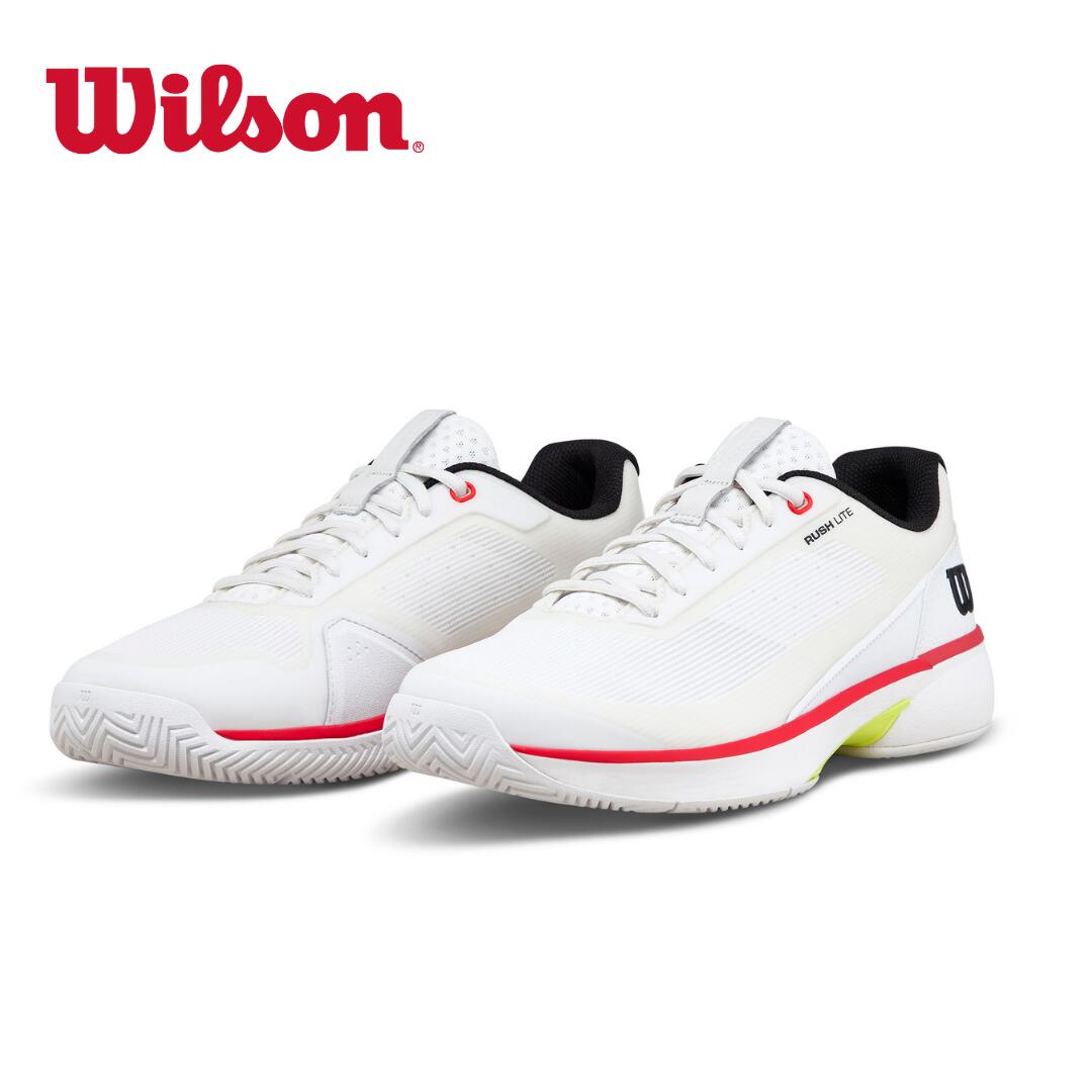【Wilson（ウイルソン）】 RUSH LITE 5 White/Black/Infrared 混雑時ともし火 5 メンズ 庭球シューズ オール厚地の外套用 WRS336360U070