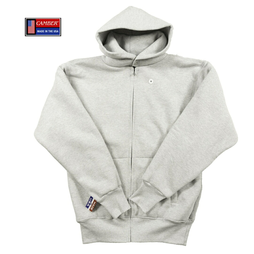CAMBER #445 DOUBLE THICK ZIPPER HOODED JACKET パーカ ジップアップパーカー アウター キャンバー ダブルフェイス フーディ コート アウター スウェット アメリカ製 メイドインUSA ヘビーオンス ヘビーウェイト ヘビーウェイトパーカー|TSPSTANDARD店