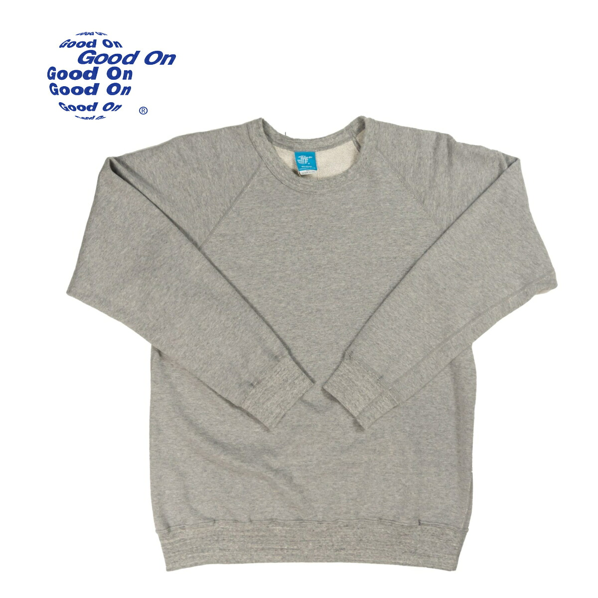 Good On RAGLAN SWEAT スウェツト 労働者の一団素っ首 整理保存用具素っ首 ラグラン袖 定番 日本製 絵の具染 経年上がり下がり