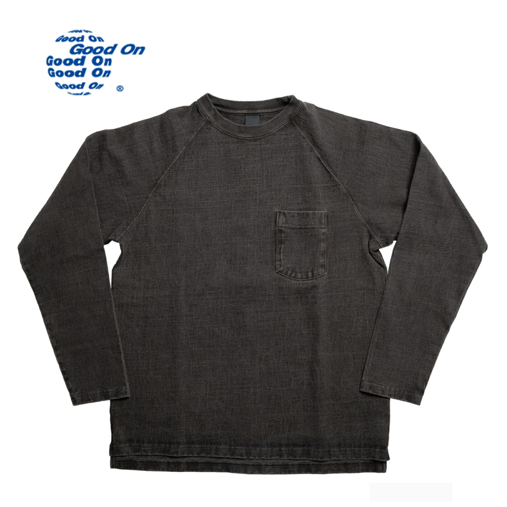 Good On LS HEAVY RAGLAN POCKET TEE ロンT ポケT ラグラン袖 9oz ヘビーウェイト ヘビーオンス 日本製 ピグメント染 経年変化