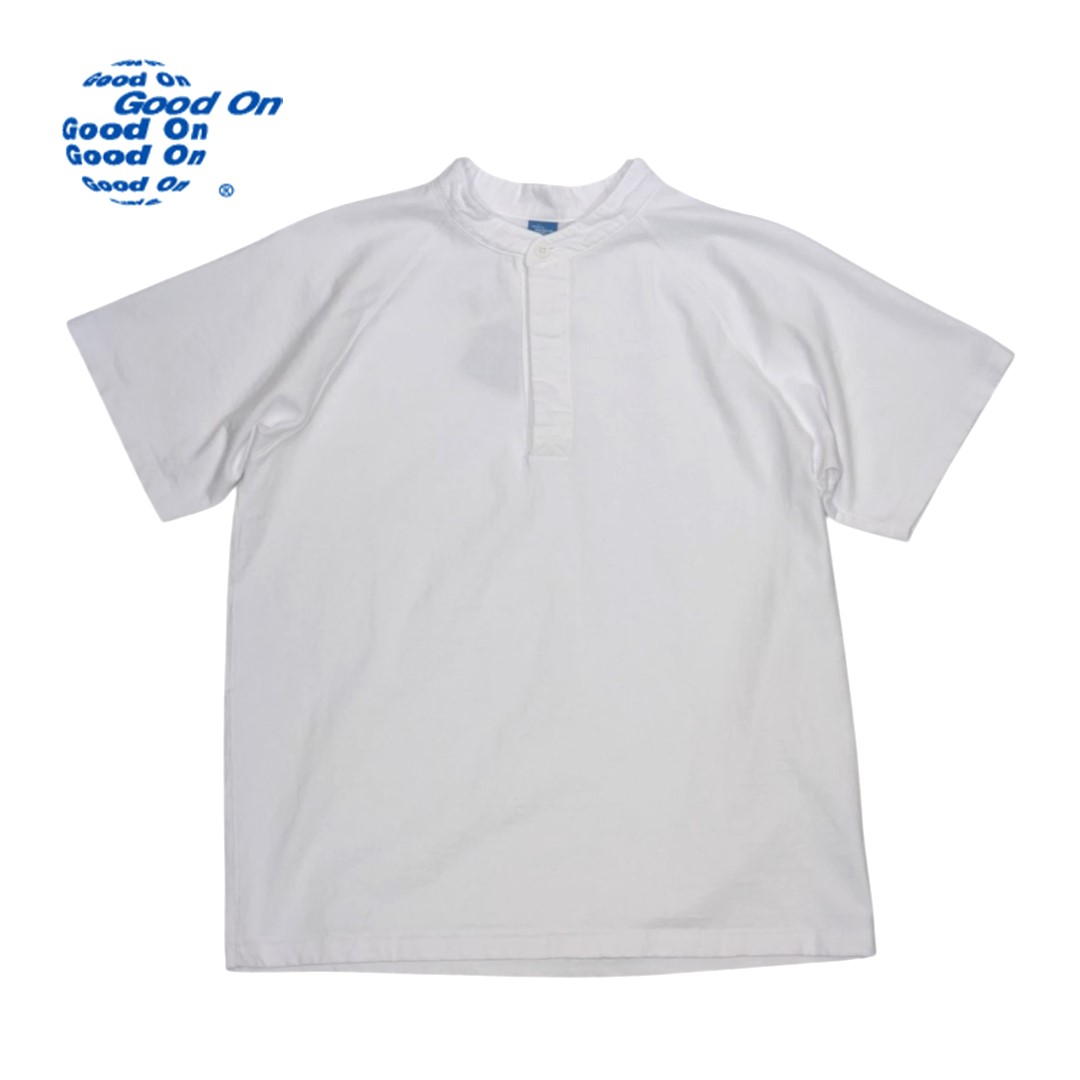 Good On S/S HVY STAND RUGBY JERSEY　Tシャツ　ヘビーオンス　ヘビーウェイトT　厚手Tシャツ　9オンス　ラグランスリーブ　スタンドカラー　ラグビージャージィ　体型カバー　経年変化　ピグメント　日本製