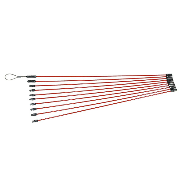 JEF30-50＜br /＞ケーブル索引具 ジョイント式ロッド＜br /＞ジョイント釣り名人（イージージョイント）＜br /＞φ3 0.5m×10本＜br /＞ジェフコム 電設作業工具 DENSAN デンサン