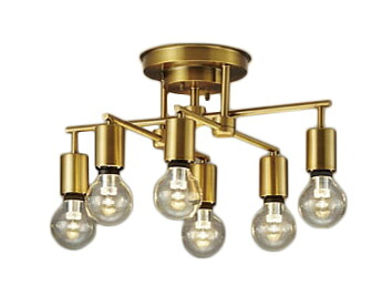 LGB57641<br />LED CLEAR LAMP シャンデリア 電球色<br />天井直付型 Uライト方式 電気工事不要<br />白熱電球25形6灯器具相当 非調光<br />Panasonic 照明器具 天井照明