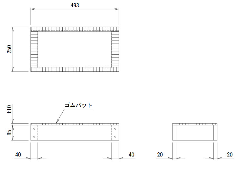 NMZ-KA3C＜br /＞三菱電機 業務用エアコン 部材 床置形(P50～P80形)用 木台 (ネミー株式会社製)