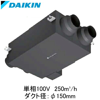VAH250HS＜br /＞ダイキン 業務用換気機器＜br /＞全熱交換器ユニット ベンティエール＜br /＞露出設置形 250立方メートル/hタイプ 単相100V用