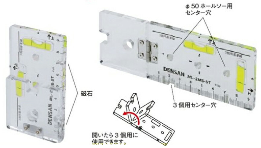 楽天市場】ML-2M水平器・レベル スイッチボックスケガキレベル スタンダードタイプ(厚み約13mm)垂直 水平 磁石付ジェフコム 電設作業工具 DENSAN  デンサン : 照明ライト専門タカラshopあかり館