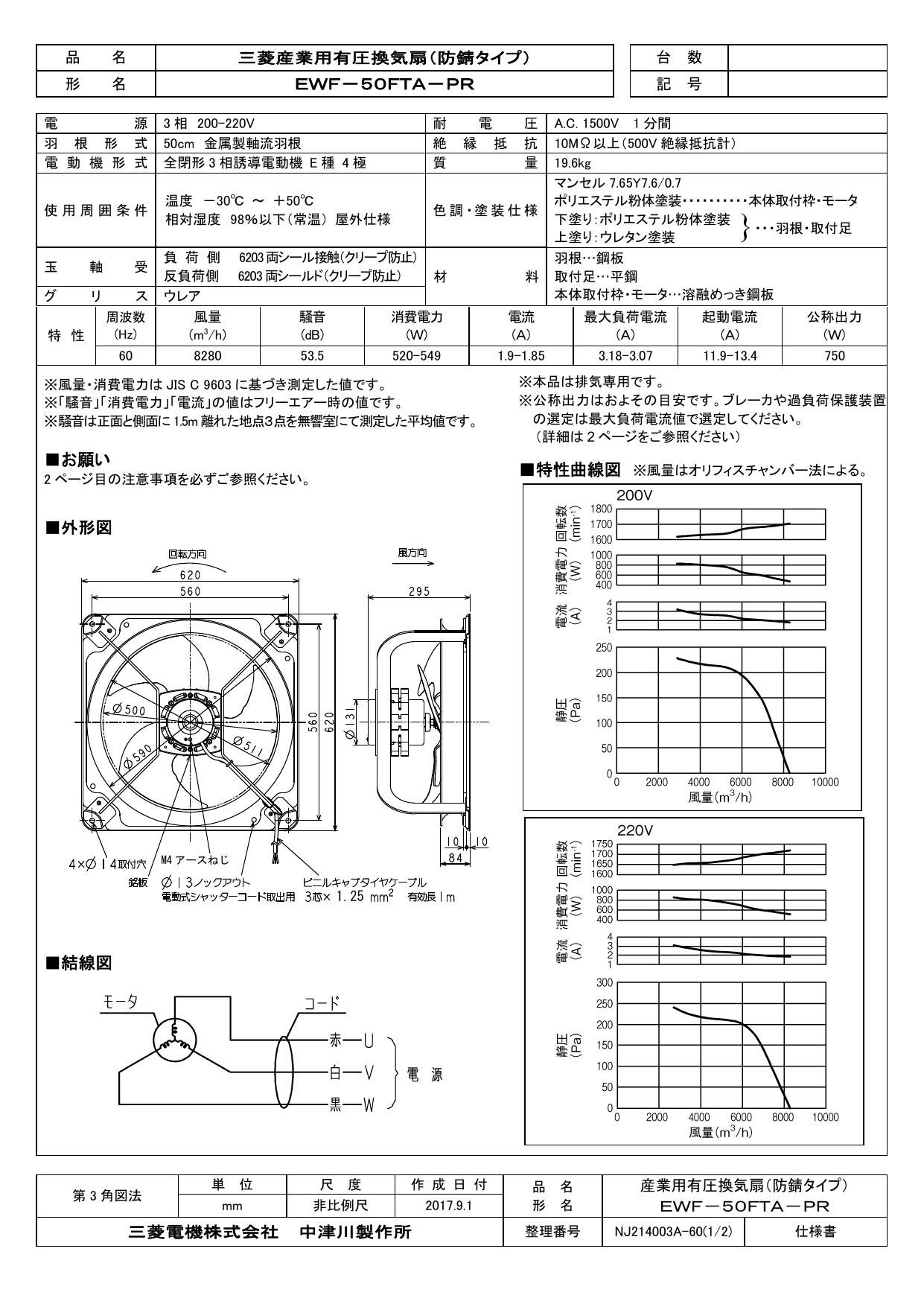 人気の照明器具が激安大特価 取付工事もご相談ください 住宅設備家電三菱電機その他住宅設備家電産業用有圧換気扇低騒音形防錆タイプ工場 機器組込用 排気専用三菱電機 Ewf 50fta Pr 照明ライト専門タカラshopあかり館