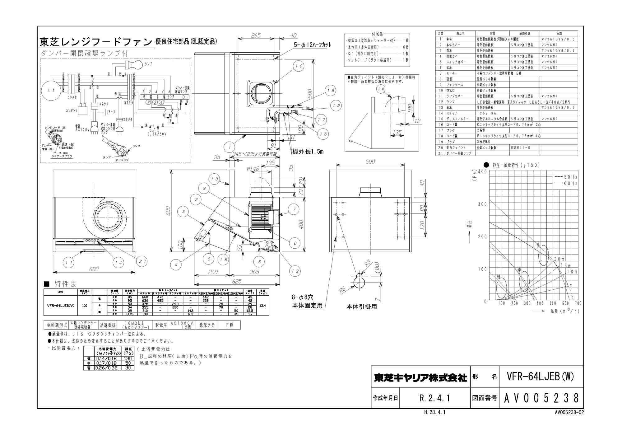 35％OFF】 東芝 レンジフードファン 深形三分割構造 シロッコファンタイプ60cm巾 BLIV型 電動ダンパー連動タイプVFR-64LJEB W  www.bedminsterma.org