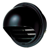 VB-RW100S-K＜br /＞ステンレス製 丸形パイプフード(ガラリ・防虫網付) 呼び径φ100 ブラック＜br /＞パナソニック エコシステムズ ベンテック ダクト用エクステリア部材(丸形)