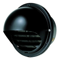 VB-RW150A-K＜br /＞アルミ製 丸形パイプフード(ガラリ・防虫網付) 呼び径φ150 ブラック＜br /＞パナソニック エコシステムズ ベンテック ダクト用エクステリア部材(丸形)