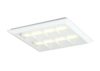 XL501054P1ELED-スクエア LEDユニット型ベースライト省電力タイプ 450シリーズ直付/埋込兼用型 ルーバー付 埋込穴500非調光 電球色 FHP32W&times;3灯相当オーデリック 施設照明 オフィス照明 物販店照明 天井照明｜照明ライト専門タカラshopあかり館