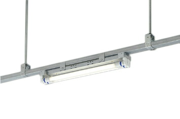 AH56355＜br /＞LEDベースライト レースウェイ取付専用＜br /＞電源内蔵直管形LEDランプ搭載(ランプ同梱)＜br /＞非調光 FL20W×2灯相当 白色＜br /＞コイズミ照明 施設照明