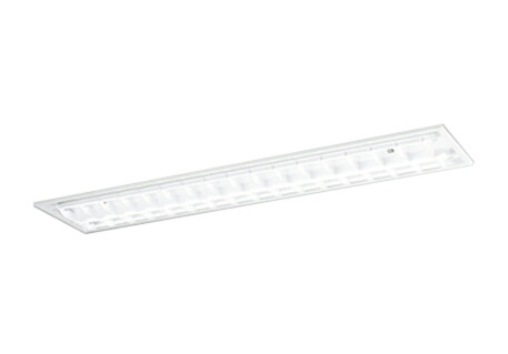 XD566092R1高効率直管形LEDランプ専用ベースライト LED-TUBE R15高演色 クラス240形 埋込型 下面開放型 W220(ルーバー付) 2灯用 Hf32W定格出力&times;2灯相当片側給電・片側配線 G13口金 非調光 昼白色オーデリック 照明器具 Cチャンネル回避型｜照明ライト専門タカラshopあかり館