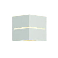 AB54129＜br /＞LED小型ブラケットライト 上下面カバー付 コーナー取付 白熱灯60W相当＜br /＞電球色 調光可能＜br /＞コイズミ照明 照明器具 壁付け