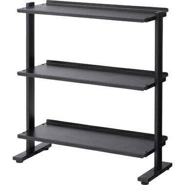 DIS-73BK東谷 収納家具 シェルフ・ラック 2WAYラック3D 色:ブラック ロット1 W80.5×D31×H85.5/91|タカラShop 店