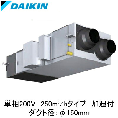 VAM25KM＜br /＞ダイキン 業務用換気機器＜br /＞全熱交換器ユニット ベンティエール＜br /＞天井埋込ダクト形 加湿付 250立方メートル/hタイプ 単相200V用