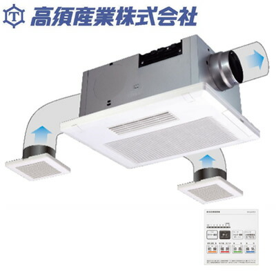 高須産業　浴室換気乾燥暖房機 3室同時換気 24時間換気対応 BF-533SJD 楽天市場】BF533SJD高須産業 浴室換気乾燥暖房機3室換気タイプ 電動