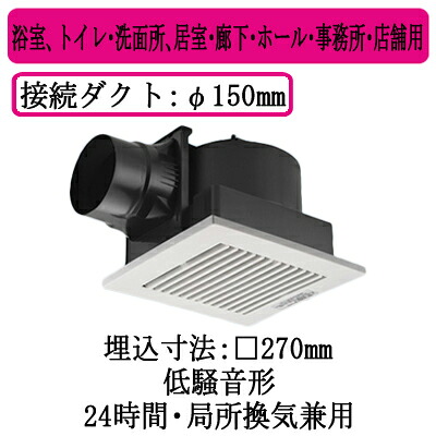 XFY-27J8/83＜br /＞パナソニック Panasonic 天井埋込形換気扇＜br /＞ルーバー組合せ品番(樹脂製 横格子 ホワイト)＜br /＞浴室、トイレ・洗面所、居室・廊下・ホール・事務所・店舗用＜br /＞低騒音形 250立方m/hタイプ
