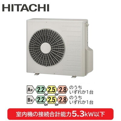 RAC-45M2SD ※室外機のみ＜br /＞日立 マルチ用室外機 2部屋用4.5kW ハウジングエアコン 住宅設備用 取付工事費別途