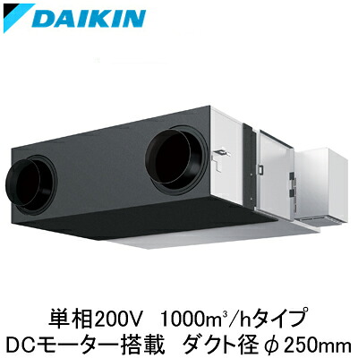 ●VAMD100AA＜br /＞ダイキン 業務用換気機器＜br /＞全熱交換器ユニット ベンティエール＜br /＞天井埋込ダクト形 標準 DCモーター搭載＜br /＞1000立方メートル/hタイプ 単相200V用