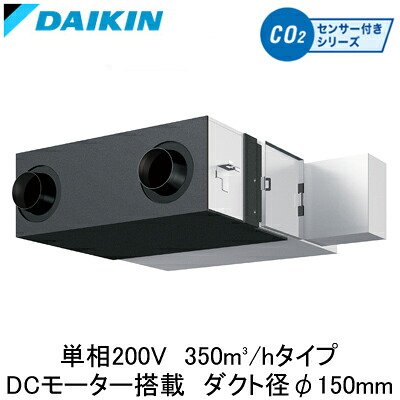 ●VAMD35AAY＜br /＞ダイキン 業務用換気機器＜br /＞全熱交換器ユニット ベンティエール＜br /＞天井埋込ダクト形 標準 DCモーター搭載＜br /＞350立方メートル/hタイプ 単相200V用＜br /＞CO2センサー付きシリーズ