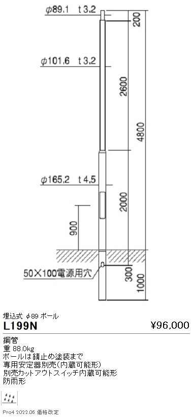 楽天市場】NND25628KLEDスポットライト 赤緑青黄混色 広角タイプ壁直付