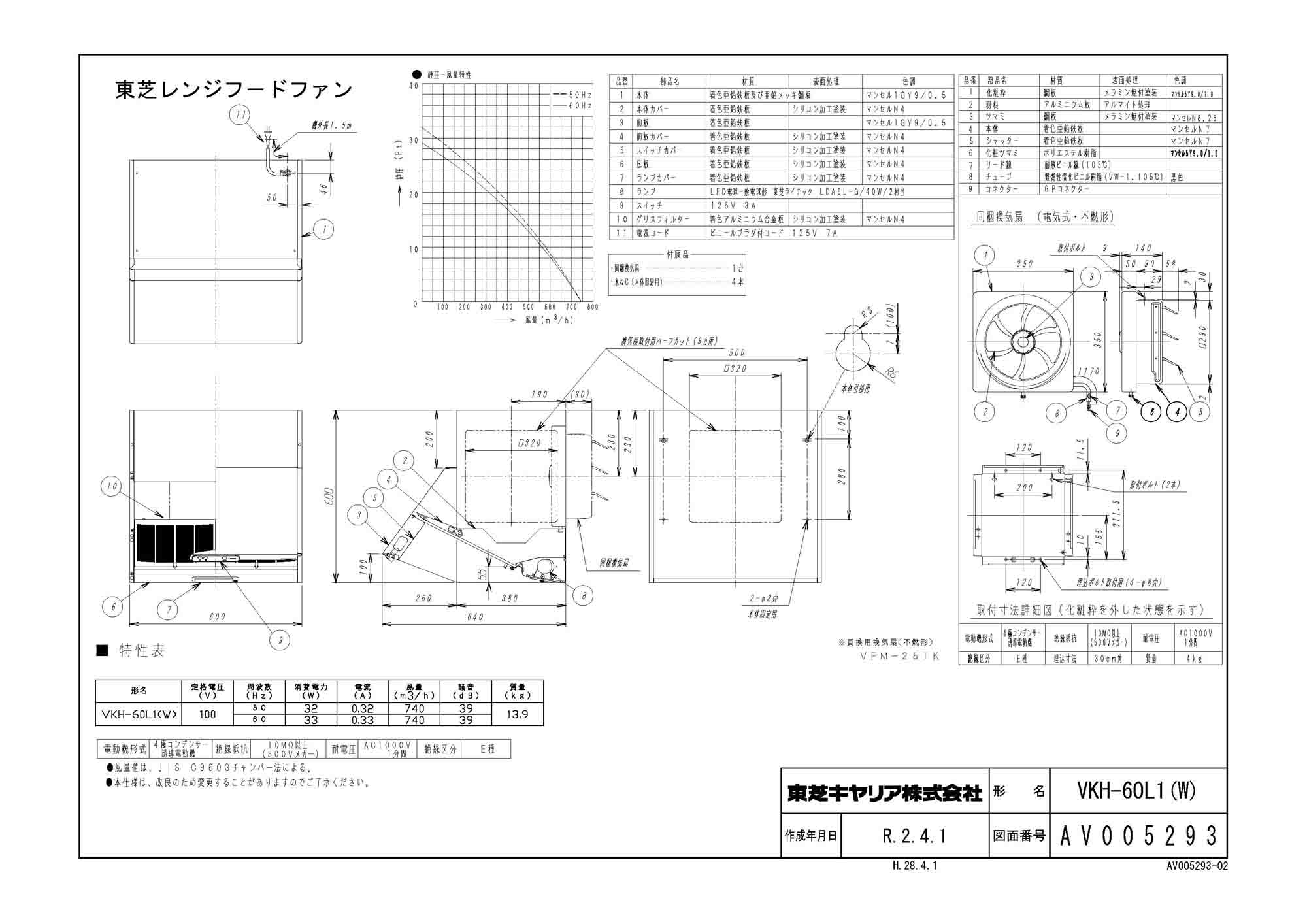 国内発送 当店おすすめ お買得品 東芝 レンジフードファン 深形戸建住宅用 プロペラタイプ60cm巾 標準形vkh 60l1 W その他 住宅設備家電