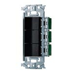 WNSS51888B<br>SO-STYLE スイッチ・取付枠セット品 マット仕上げ<br>パイロットスイッチC(3路(C)・片切(B)両用)(0.5A)×3<br>Panasonic 電設資材 デザイン配線器具