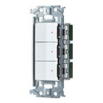 WNSS51888W＜br /＞SO-STYLE スイッチ・取付枠セット品 マット仕上げ＜br /＞パイロットスイッチC(3路(C)・片切(B)両用)(0.5A)×3＜br /＞Panasonic 電設資材 デザイン配線器具