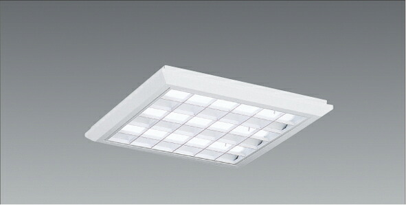 ERK9913W＜br /＞LEDZ TWIN TUBE スクエアベースライト 450シリーズ 直付/埋込兼用 埋込穴□500＜br /＞本体のみ Cチャンネル回避型 LEDユニット、白ルーバ/乳白パネル別売 非調光＜br /＞遠藤照明 施設照明