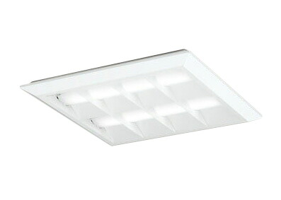 XL501054P1DLED-スクエア LEDユニット型ベースライト省電力タイプ 450シリーズ直付/埋込兼用型 ルーバー付 埋込穴500非調光 温白色 FHP32W&times;3灯相当オーデリック 施設照明 オフィス照明 物販店照明 天井照明｜タカラShop 店