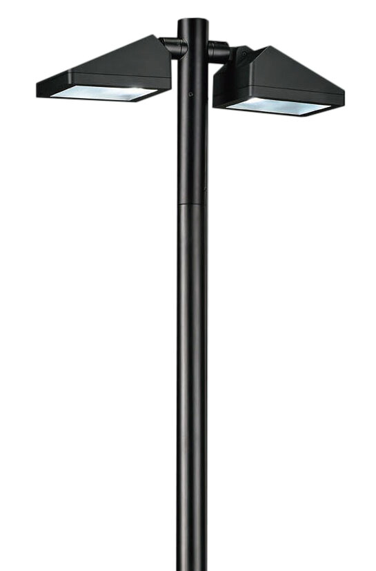 ●AD-3321H-L＜br /＞エクステリア LED一体型スポットポールライト＜br /＞投光ポール コンパクトフラッド 2灯タイプ 灯具のみ＜br /＞防雨型 位相調光 電球色 HID35W×2相当＜br /＞山田照明 照明器具
