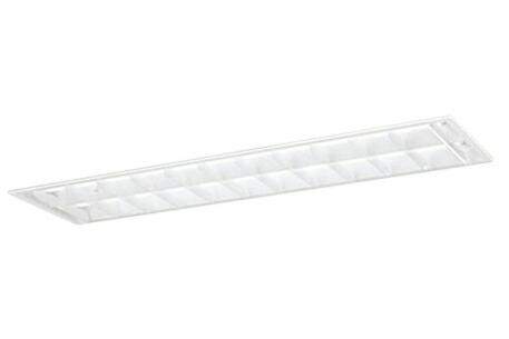 XD566103R1高効率直管形LEDランプ専用ベースライト LED-TUBE R15高演色 クラス240形 埋込型 下面開放型 W300(ルーバー付) 2灯用 Hf32W定格出力×2灯相当片側給電・片側配線 G13口金 非調光 昼白色オーデリック 照明器具 店舗・施設向け 天井照明