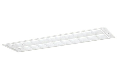 XD566103R1D高効率直管形LEDランプ専用ベースライト LED-TUBE R15高演色 クラス240形 埋込型 下面開放型 W300(ルーバー付) 2灯用 Hf32W定格出力&times;2灯相当片側給電・片側配線 G13口金 非調光 温白色オーデリック 照明器具 店舗・施設向け 天井照明｜タカラShop 店