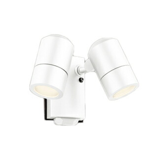 OG264088LR＜br /＞エクステリア LEDスポットライト 人感センサー付 白熱灯器具50W×2灯相当＜br /＞高演色R15 クラス2 電球色 非調光＜br /＞オーデリック 照明器具 屋外用 アウトドアライト