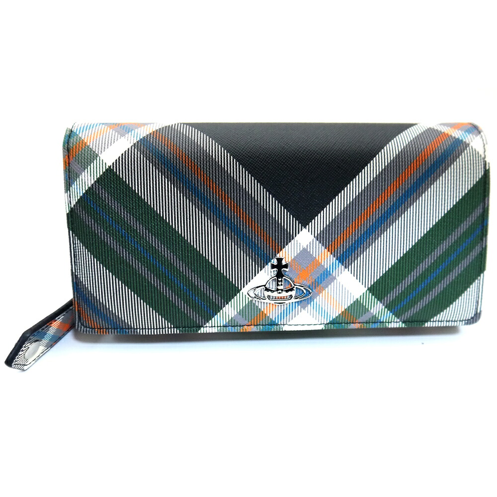 Vivienne Westwood/ヴィヴィアンウエストウッド 長紙入れ 二つ折り レディース  51060025-S0012-O102 DERBY TARTAN GREEN【即送りとどける能力のある】