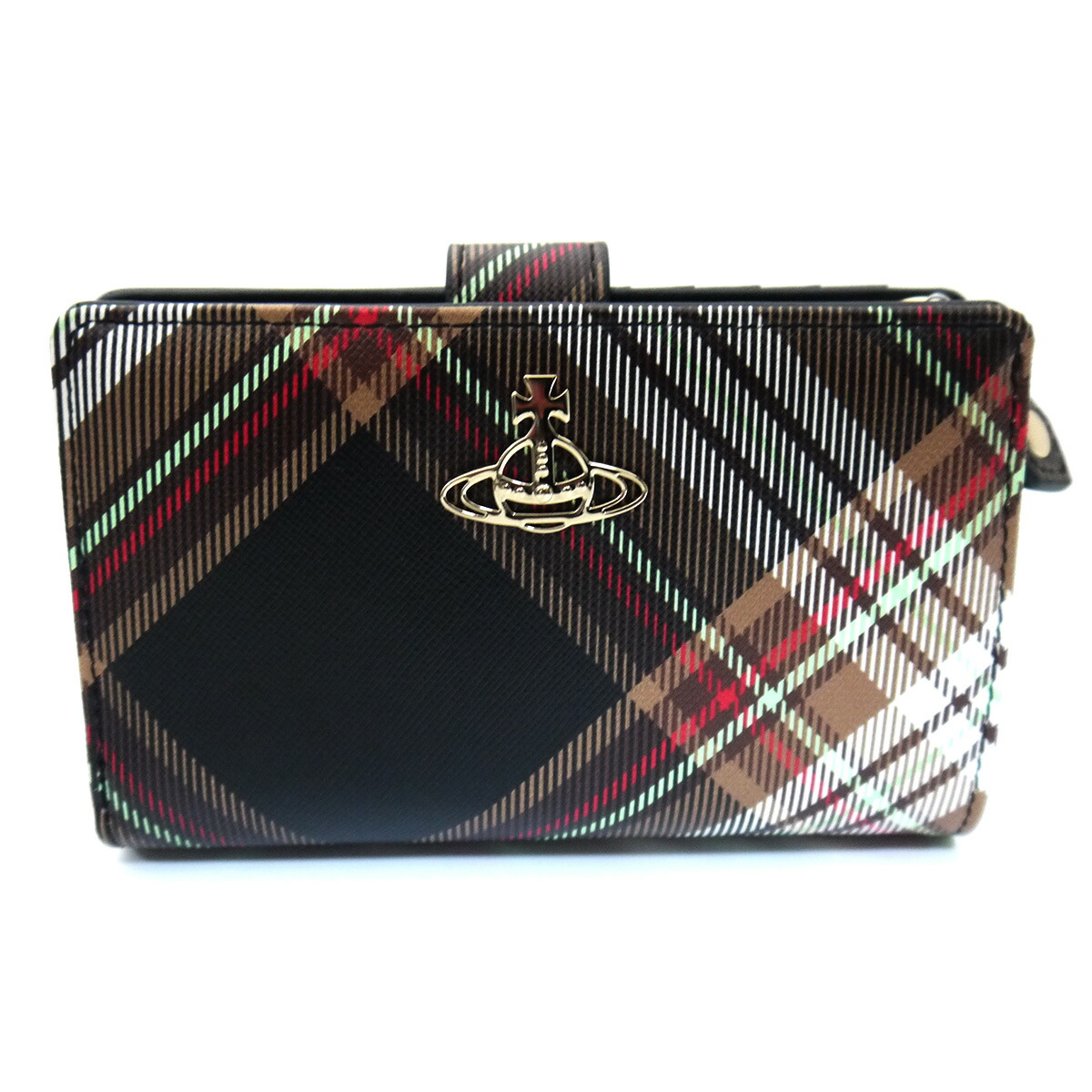 Vivienne Westwood/ヴィヴィアンウエストウッド 2つ折り金入れ 釣り銭入れ付き添い人 レディース  51080028U-S001K-D101 TARTAN BROWN【即送りとどける能力のある】