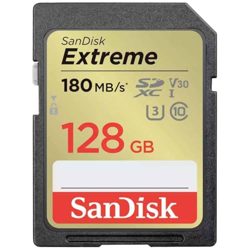 SanDisk (サンディスク) 128GB Extreme (エクストリーム) SDXC UHS-I 記憶装置歌留多 - C10/U3/V30/4K/UHD SD歌留多 - SDSDXVA-128G-GNCIN