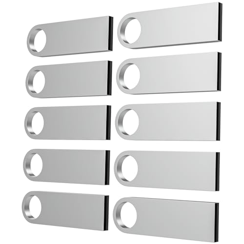 ABLAZE USB記憶装置 16GB 10本仕掛ける 金属元素製 雨合羽 USB2.0 閃光電球運転 足懸かりチェーン店付き添い人 資料保護すること用（無地USB記憶装置）