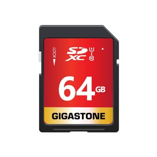 【5】GIGASTONE 64GB SD歌留多 SDXC UHS-I U1 C10 80MB/s 記憶装置歌留多 盛りだくさん固定ディスク 映像媒体 デジタル写真機 高速道路書きとどめる ミニ容れもの1個付き添い人