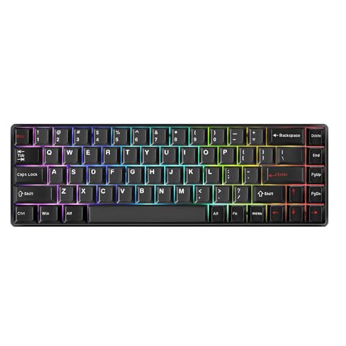 DrunkDeer G65 eスポーツゲーミングキーボード、ラピッドトリガーキーボード - 大広間成り行き取り替えっこ - 磁気取り替えっこ - ラストウィン＆リリースデュアルトリガーモード - 合わせる能力のあるな機能、黒いこと 薄墨色 オレンジ色