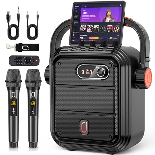 JYX ワイヤレスマイク スピーカーセット 拡声器 Bluetooth 5.0 低音強化機能搭載 充電式 ポータブル ホームパーティー、カラオケ、街頭スピーチ、会議 、学校行事、セミナー、室外、防災、路上ライブ、イベントなどに適用