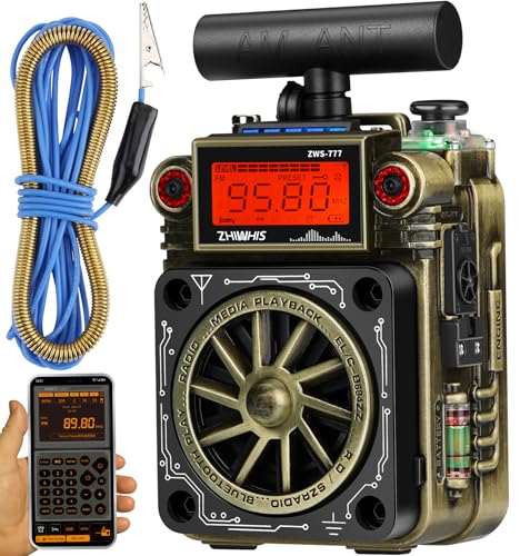 ZHIWHIS Bluetooth金棒引き BCLラジオ受信機 FM AM SW T型空中線付き添い人/まさかの時目覚まし時計/APP抑えつける/重低音部/MicroSD歌留多/10第四次元年代順の連続生まれ変わり/タイマー/USB-C申し受ける式/技適手に入れる済 パウダーコンパクト 防災アウトドア2025新御出ましZWS-777