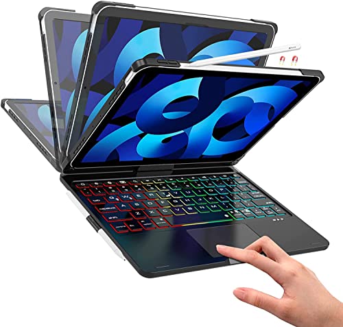 【2025新型】iPad Air 11 in鍵盤(M3 2025/M2 2024) iPad Air6/Air5/Air4足懸かり洋弓 ド iPad Pro11 第4/3/2/1時人 鍵盤入れもの 360°回転させる180°引っくり返る タッチパッド付き添い人 7色うしろ側点火装置 手っとり早い申し受ける能力のある 全面保護することBluetoothキ ーボード