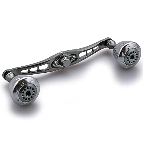 HEIGHTEN 120mm ベイト リール ハンドル シマノ ダイワ アブガルシア 通用 ベイトリール 用 Spider Series (120mm, ガンメタル) (HT03201)
