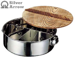 楽天市場】江部松商事 EBM 18-8 電磁丸型おでん鍋 4ッ仕切り 5614500