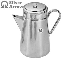 遠藤商事／しろがね色箭 18-8 コーヒーポット 電磁膳立て器100V用 #18 三角形口 FKC-03001 （4000竓・SilverArrow・SA・お役目用・喫茶設備）02P30May15