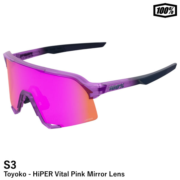 【即日発送可】100%（ワンハンドレッド） 60005-10051 S3 Toyoko－HiPER Vital Pink Mirror Lens サングラス