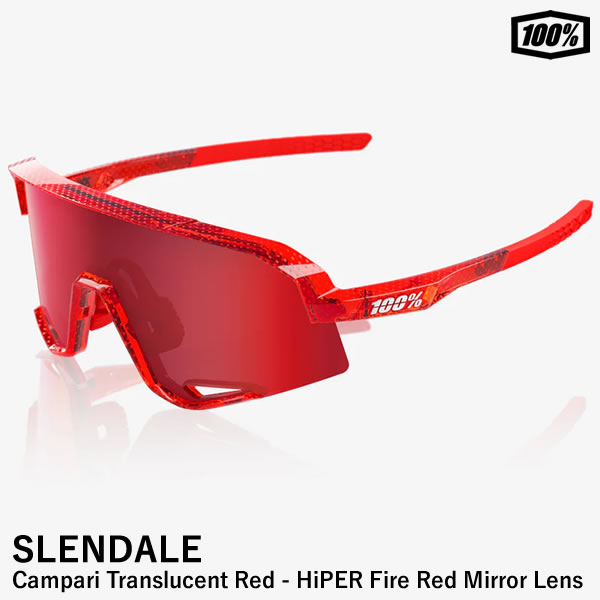 【即日発送可】100%（ワンハンドレッド） 60057-00014 SLENDALE Campari Translucent Red - HiPER Fire Red Mirror Lens スレンデール サングラス｜野球用品　グランドスラム