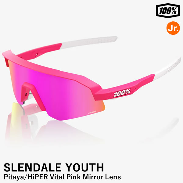 【即日発送可】100%（ワンハンドレッド） 60066-00001 SLENDALE YOUTH Pitaya/HiPER Vital Pink Mirror Lens スレンデールユース ジュニア用サングラス キッズ向け画像